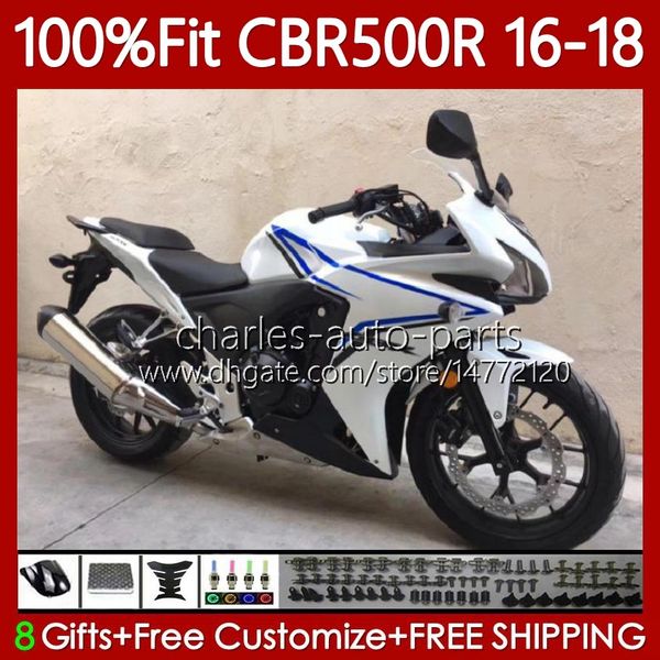 Spuitgietlichamen Voor HONDA CBR 500 CBR500 Blauwe lijn R RR CC 500R 500CC 2016 2017 2018 Carrosserie 111No.82 CBR500RR CBR500CC 16-18 CBR500R 16 17 18 OEM Stroomlijnkappen