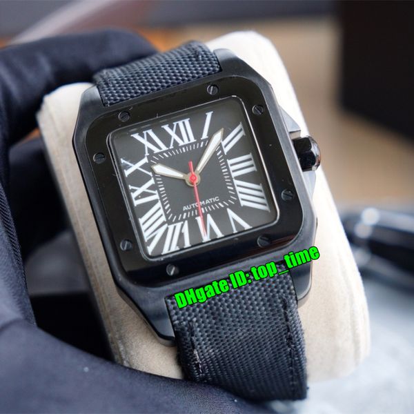 

8 styles luxury watches twf v12 wwssa0006 all black adlc miyota automatic mechanical mens watch white dial leather strap gents sports wristw, Slivery;brown
