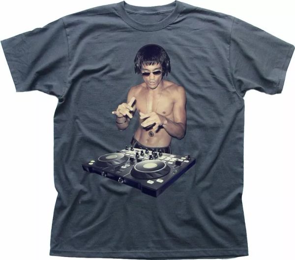 

bruce dj lee rave tjesto kug-fu lee jun-fan charcoal t-shirt fn9272, White;black