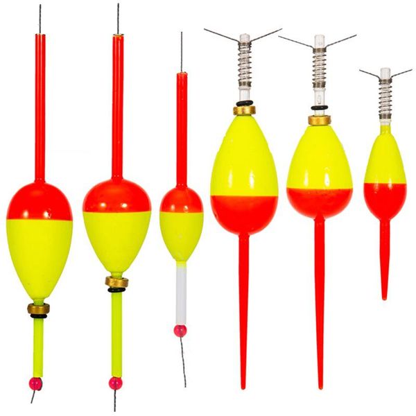 

fishing accessories 2pcs/6pcs floats set buoy bobber light stick fluctuate mix size color float for