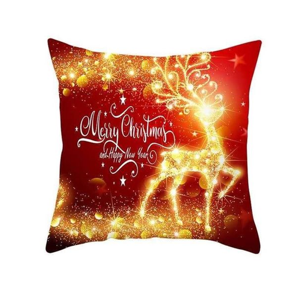 

pillow case home bedroom living room pillowcase creative christmas festive printing decoration easy to clean sofa