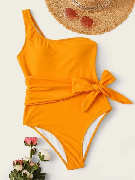 

2021 solid split swimsuit dominia print slim bikini, Black;white