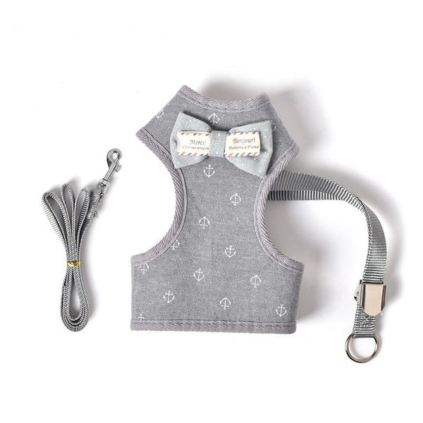 

dog collars & leashes cat vest harness leash with design pet clothes wear for cats puppy walking rope accessories small dogs