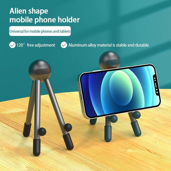 

cell phone mounts & holders universal desk tablet holder portbale aluminum alloy tripod deskmobile stand live video for smartphone