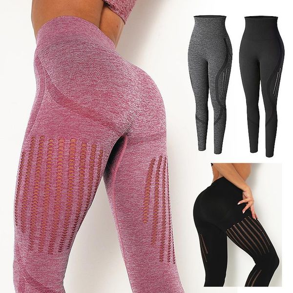 

women pants breathable booty scrunch leggings gym workout leggins mujer fitness compression tights running sports trousers women's, Black