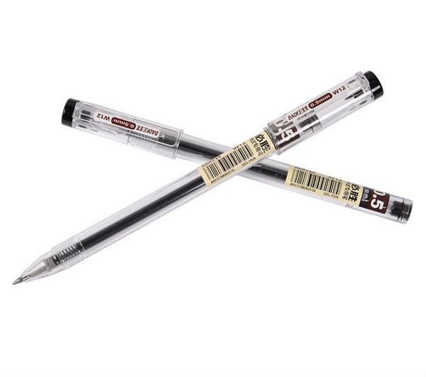 

gel pens student exam pen 0.5 black transparent plastic