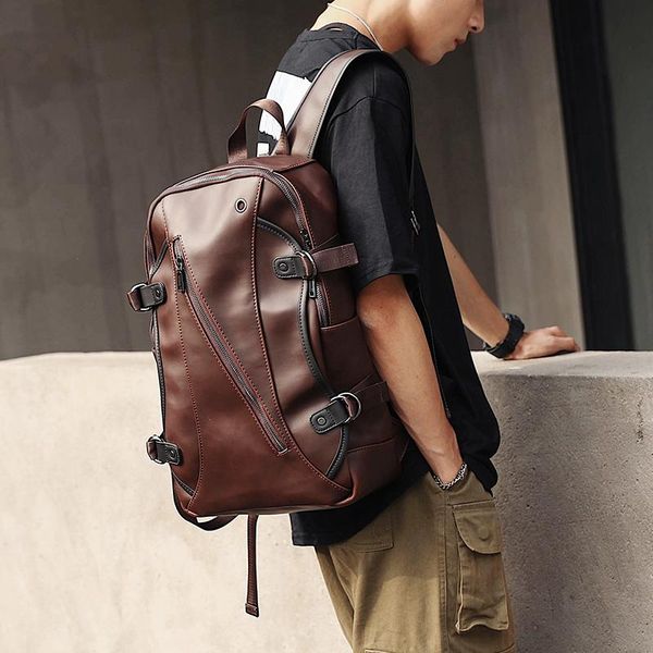 

backpack retro backpacks portable men's and women's travel korean trendy schoolbags casual bags