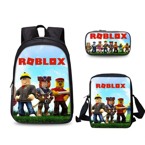 

backpack 3 pcs/set 2021 3d printing kids game school bags for teenagers boys and girls