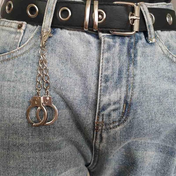 

keychains key chain stainless steel long metal wallet leash pant jean fashion ring clip men's hip hop jewelry, Silver