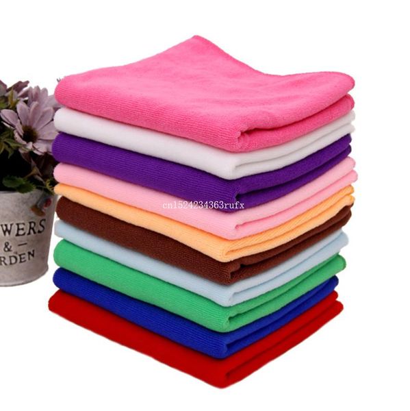 

cleaning cloths 100pcs 30cmx30cm all-purpose microfiber towel dish cloth car wiping dusting rags dhl fedex fast