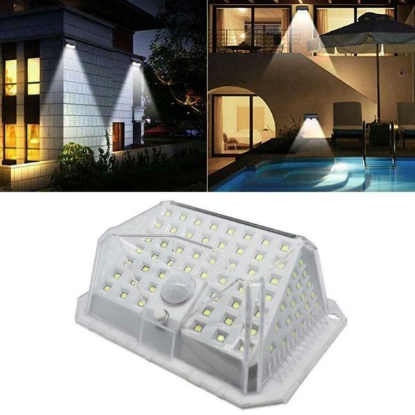 

solar lamps power motion sensor lights brighten powerful waterproof porch garden street wall led spotlights outdoor lightings