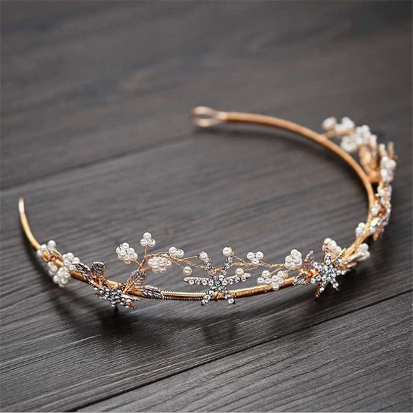 

headpieces fashion rhinestone white crystal pearl bride headband hair crown for wedding wear jewelry tiaras party crowns, Silver