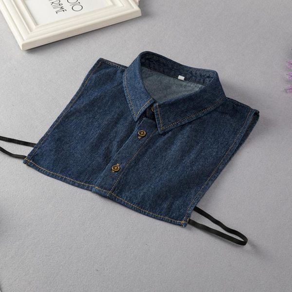 

bow ties fashion demin fake collar for women shirt detachable collars lapel blouse men false neckwear accessories, Black;gray
