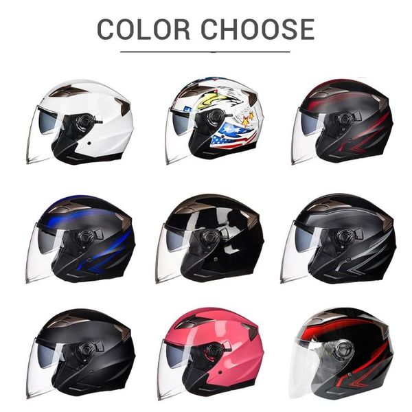 

motorcycle helmets gxt helmet half face abs motorbike double lens electric safety moto casque for women/men casco #
