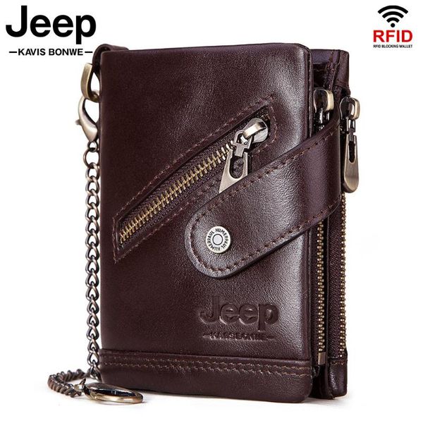 

wallets 2021 fashion men's wallet rfid genuine leather short male multifunctional cowhide purse mini coin pocket portomonee, Red;black