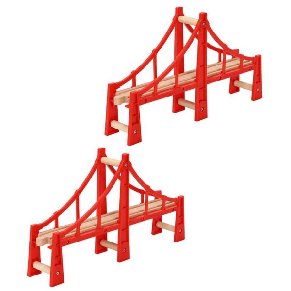 

car gps & accessories 2pcs train bridges overpass model toys track