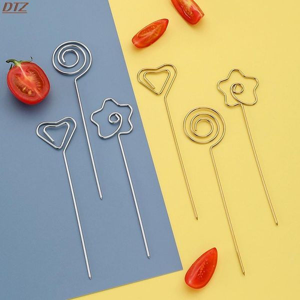 

forks 1 stainless steel delicate fruit stick lunch party decoration cocktail