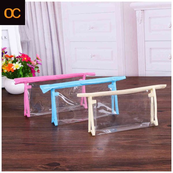 

cosmetic bags & cases old cobbler new plastic transparent pvc zipper pouch custom size packaging bags asual fashion versatile style