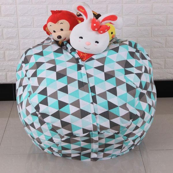 

storage bags kids stuffed animal plush toy bag soft pouch stripe fabric chair durable practical delicate