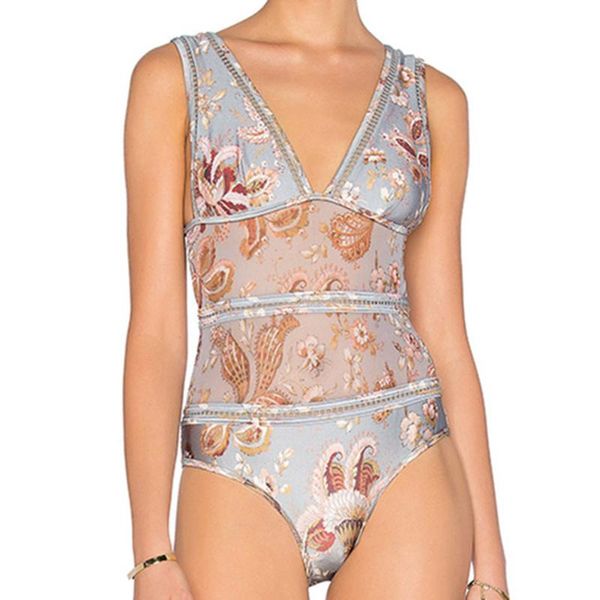 

arrival swimwear one piece swimsuit women vintage retro beach wear swim printing monokini one-piece suits