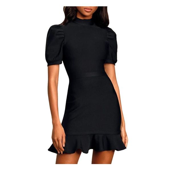 

casual dresses 2021 sukienki vestidos fashion ladies solid color ruffled hip plus size dress ropa mujer robe hiver femme, Black;gray