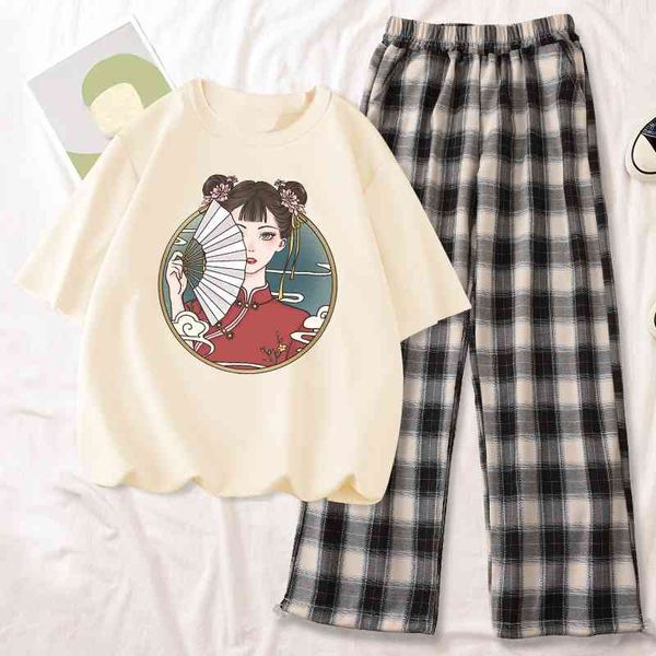 

summer sports suit women's leisure fashion summer two piece junior high school girl's fashion 2021 new