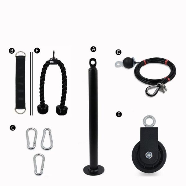 

resistance bands fitness diy pulley cable machine attachment system loading pin lifting arm biceps triceps blaster hand strength equipment