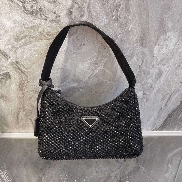 

bag diamond women shoulder 2021 summer 8 color underarm purses fashion lady designers luxurys brand handbags bling nylon high quality