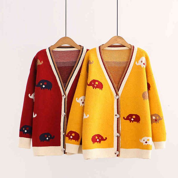 

tees autumn sleeve with cleavage on v basic female cardinal yellow cardigan of cartoon animated elephant mesh sweater 2021, White
