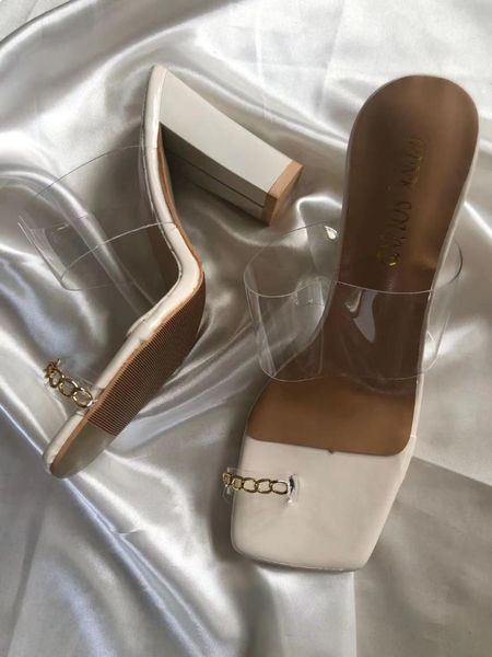 

slippers clear slides high (5cm-10cm) summer 2021 heels jelly shoes tacones mujer chanclas pantuflas de rubber sandalen, Black