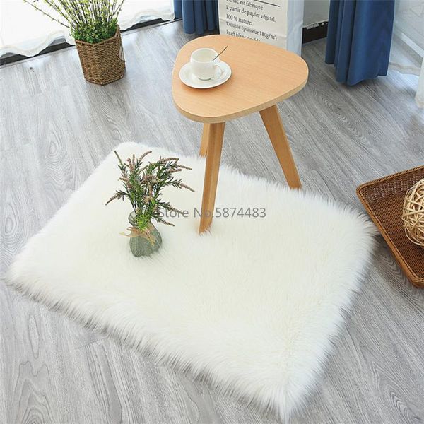 

carpets small carpet living room floor mat fluffy soft bedroom decorative white grey nordic fur