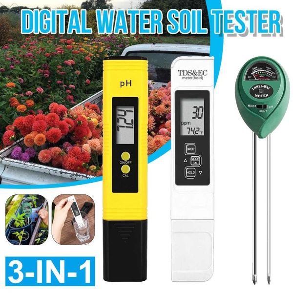 

meters soil ph tester, tds meter, 3/4 in 1 light moisture acidity tester meter plant kit for flower