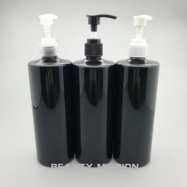 

storage bottles & jars beauty mission 500ml 12 pcs/lot black cosmetic lotion/emulsion packing bottle diy 500cc plastic shampoo dispenser pre