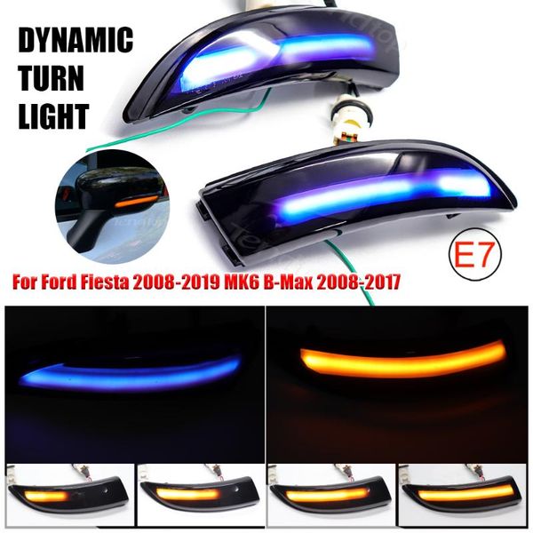 

emergency lights dynamic indicato led flowing turn signal side streamer reminder lamps car accessories for fiesta 2008-2021 b-max
