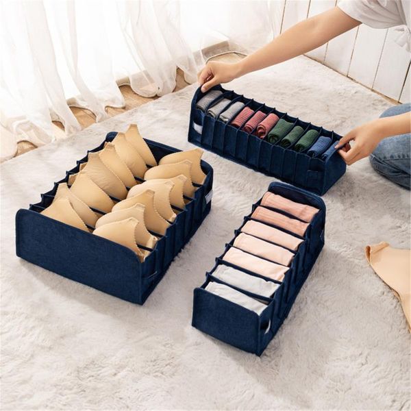 

storage drawers underwear bra organizer box drawer closet folding socks three-piece household compartment
