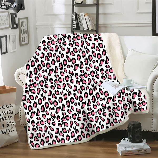 

cloocl blankets beautiful leopard pattern 3d print casual style sofa travel throw blanket teens plush quilt