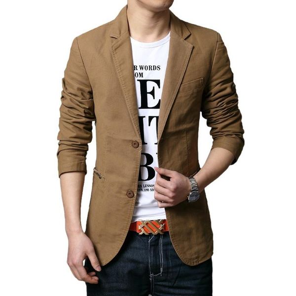 

men's slim suit cotton casual handsome business office blazers suits &, White;black