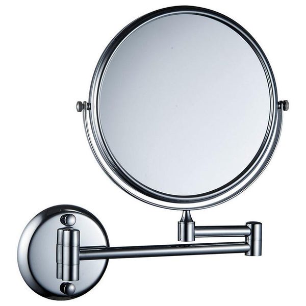 

compact mirrors wall mounted makeup mirror,3x nification mirror adjustable height double-sided for bathroom vanity