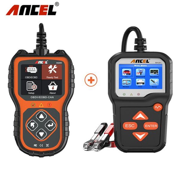 

code readers & scan tools ancel as200 obd2 scanner live data stream obd 2 automotive car battery test multi-language auto diagnostic