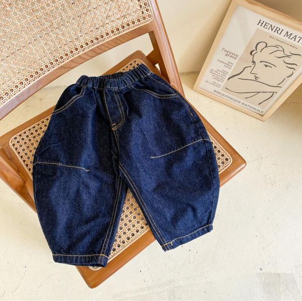 

jeans 2021 arrival girls boys denim long pants autumn fashion kids jean 2-7 years ws248, Blue