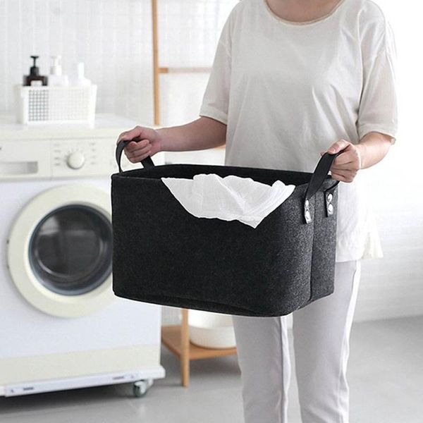 

storage baskets laundry felt box magazines organizer 39*29*25cm receiving shelf