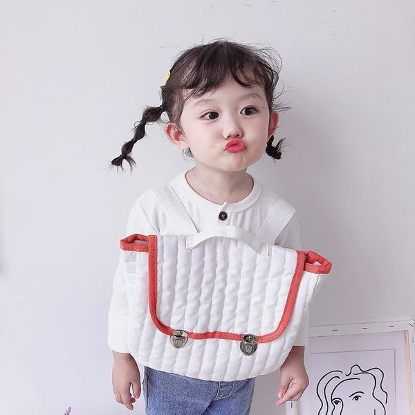 

fashion plaid cotton fabric backpack vintage diamond lattice backpacks school bag for children multifunctional big capacity bags
