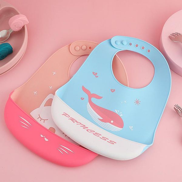 

bibs & burp cloths baby silicone bib three dimensional waterproof super soft children's large scarf feeding stuff