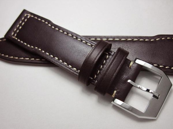 

watch bands handmade band genuine leather casual strap 22mm 21mm 20mm dark brown bracelet retro wristband accessories, Black;brown