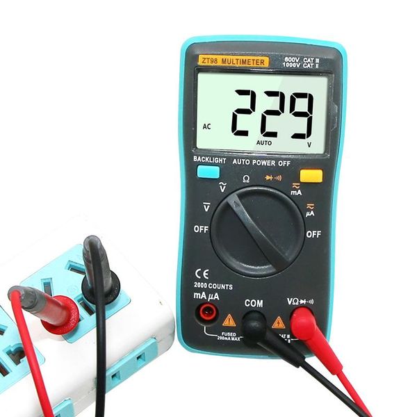 

multimeters lcd digital multimeter portable handheld ac/dc tester voltage meter multitester pocket current ohmmeter meters tools