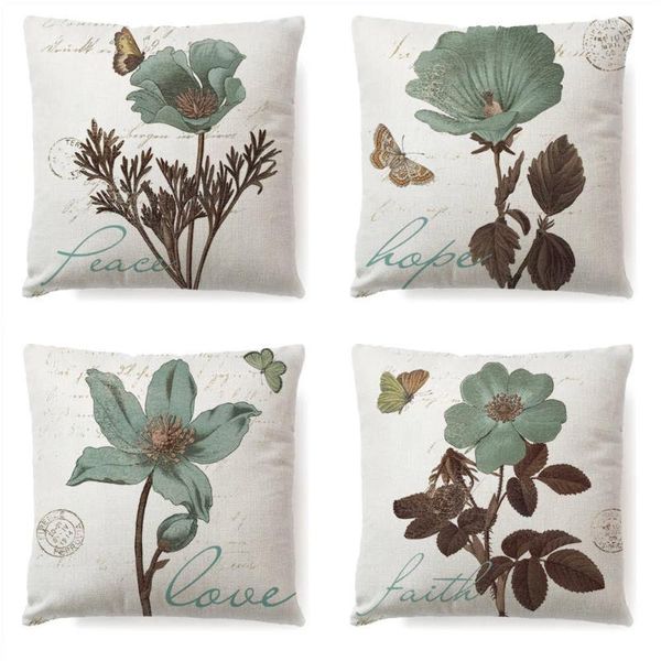 

cushion/decorative pillow retro butterfly linen holder pillowcase