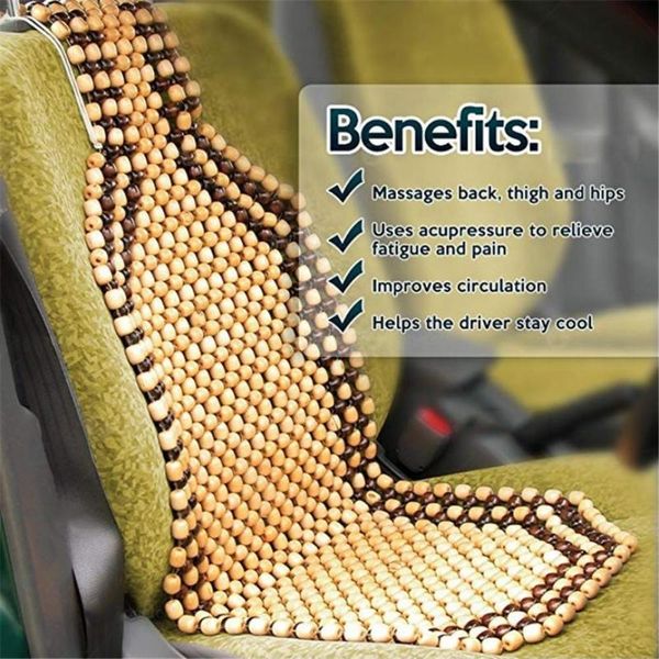 

car seat covers cover universial summer cool wood wooden bead massage cushion chair auto office home 2 colors