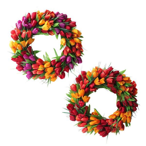 

decorative flowers & wreaths wreath door wall hanging 2021 wedding upgrade encrypted mini simulation the knocker spring candle ring