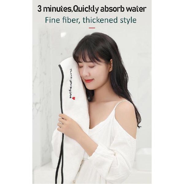 

towel microfiber quick dry hair magic drying turban wrap hat cap bathing shower