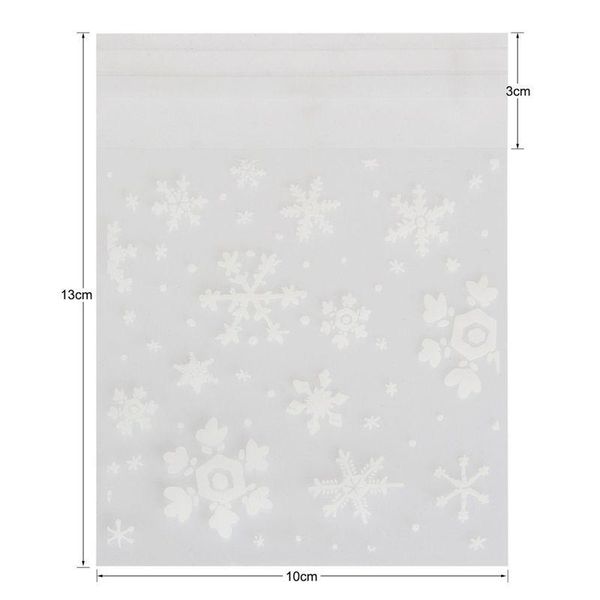 

gift wrap 100 pcs sachets pouches white snowflake packaging bag for cookies biscuits christmas candies